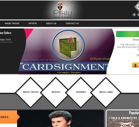 Ecommerce portal for magic tricks